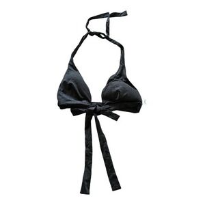 VITAMIN ABlack Front Tie Minimalist Sporty Swimming suit Top Bra sz 12D